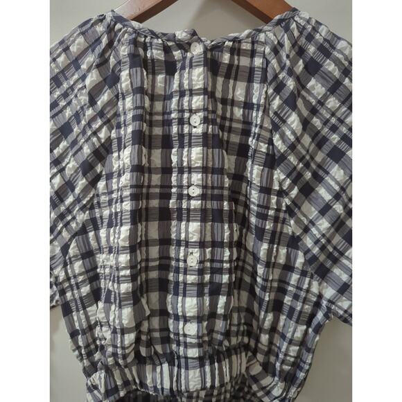 Just Female Anthropologie Hamilton Cut Out Gingham Midi Dress - Picture 5 of 6